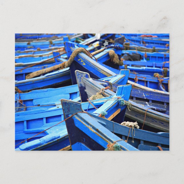 Blue Boats Postcard (Front)