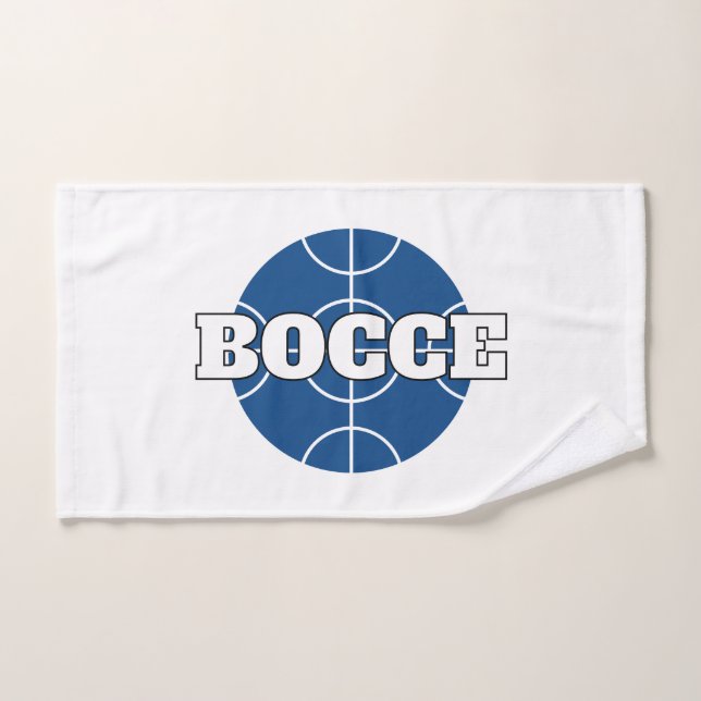 Blue Bocce Ball Logo custom hand towel (Hand Towel)