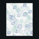 Blue Boho Blooming Flowers Floral Tie Dye Pattern  Flyer<br><div class="desc">Tie dye blooming flowers fashion trend design pattern home decor,  phone cases,  rugs,  blankets,  curtains,  pillows.
Modern korean aesthetic orchid floral tie dye pattern in saturated blues and white colour. Shiburi shibori dye style pattern home decor. Tiedye flower pattern,  rainbow tie dye colours</div>