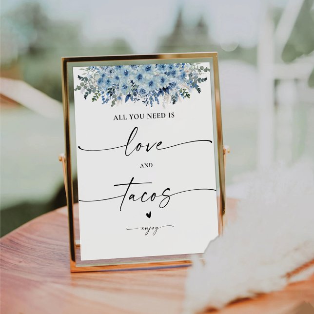 Blue Boho Love and Tacos Sign (Creator Uploaded)
