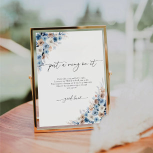 Blue Boho Put A Ring On It Sign