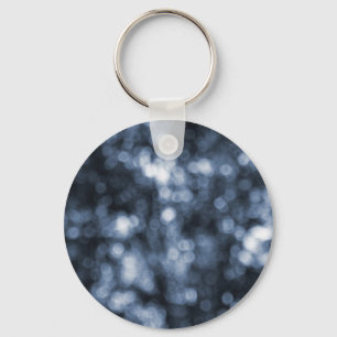 Blue Bokeh Key Ring