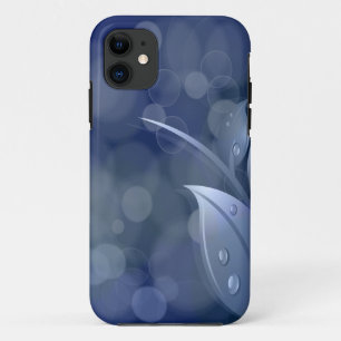 Blue Bokeh Leaves iPhone 11 Case