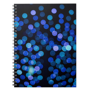 Blue bokeh light notebook