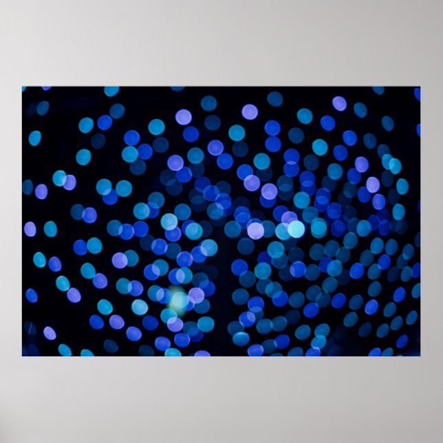 Blue bokeh light poster (Front)