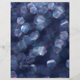 Blue Bokeh Lights Scrapbook Paper