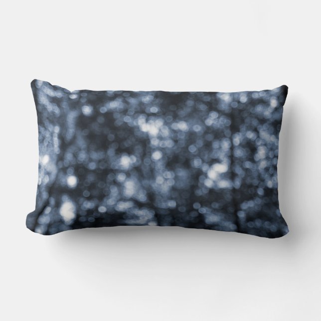Blue Bokeh Lumbar Cushion (Front)