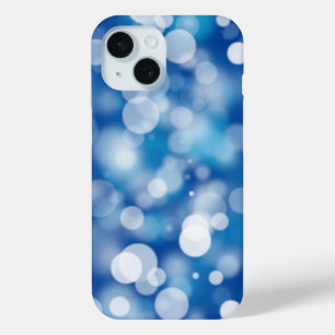 Blue Bokeh Party Lights iPhone 15 Case