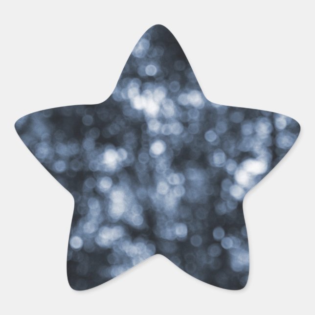 Blue Bokeh Star Sticker (Front)