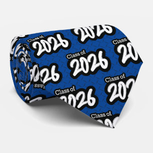 Blue Bold Brush Class of 2026 Neck Tie