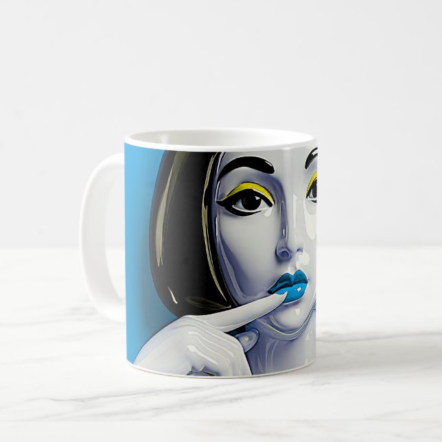 Blue Bold Muse Coffee Mug (Front Left)