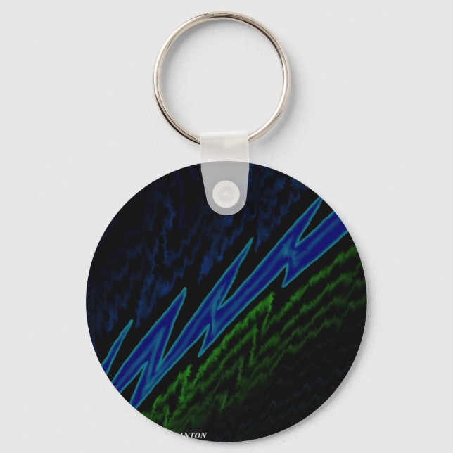 blue bolt key ring (Front)