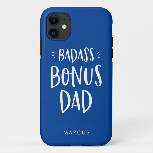 Blue Bonus Dad Stepfather Personalised Stepdad Case-Mate iPhone Case (Back)