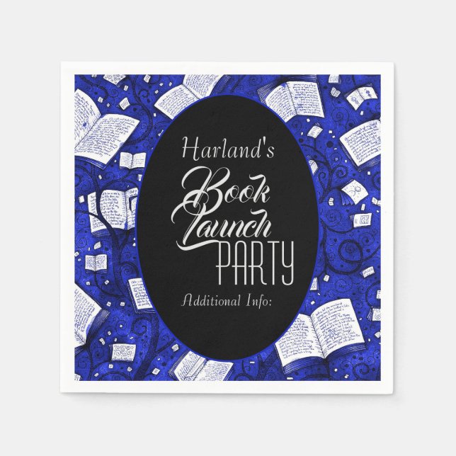 Blue Book Launch Party Napkin (Front)