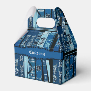 Blue Book Shelves Vintage Books Gable Favour Box