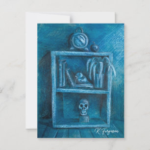 Blue Bookcase Postcard