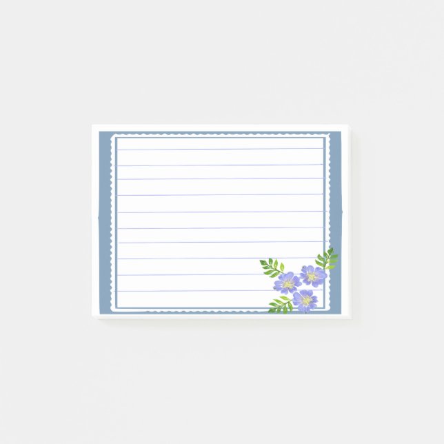 Blue Border Frame  Post-it Notes (Front)