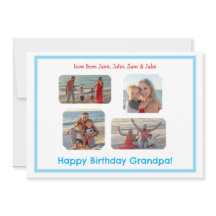 Blue Border PHOTO Birthday