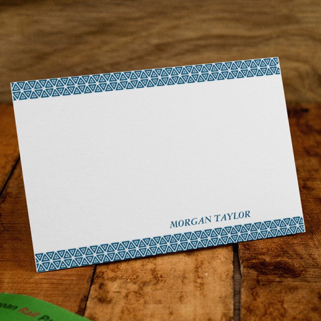 Blue Borders Personalised Note Cards (Creator Uploaded)