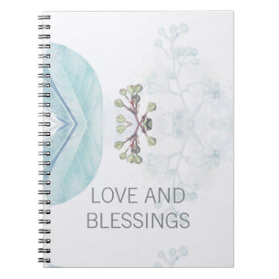 Blue Botanical abstract berries  Notebook