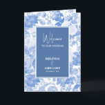 Blue Botanical Florals Wedding Order of Service Program<br><div class="desc">This design features beautiful blue illustrations of vintage botanical garden flowers. The wedding text is framed with a matching blue frame. This blue floral design creates an elegant rustic floral country garden feel. Elegant wedding order of service program design with modern elements. Matching wedding invitations and other stationery items are...</div>