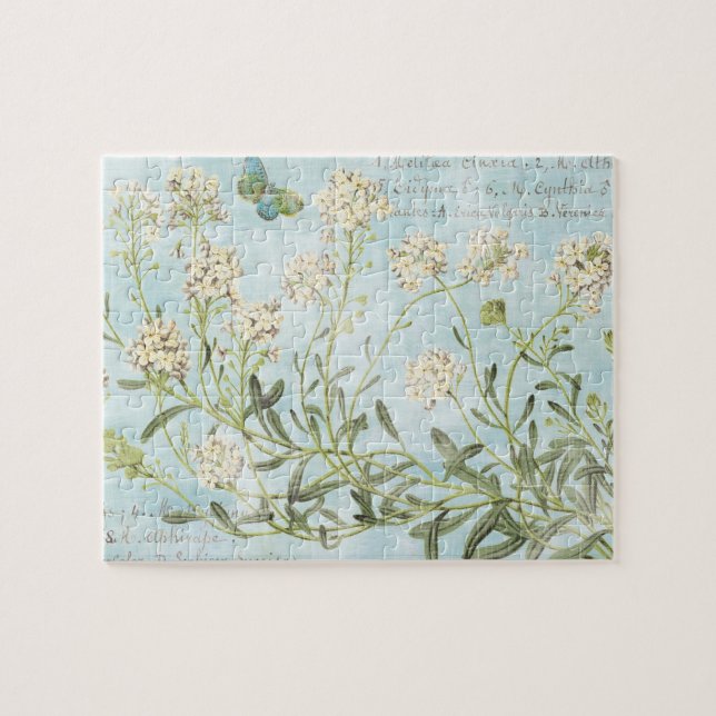 Blue Botanical Jigsaw Puzzle (Horizontal)