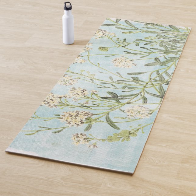 Blue Botanical Yoga Mat (In Situ)