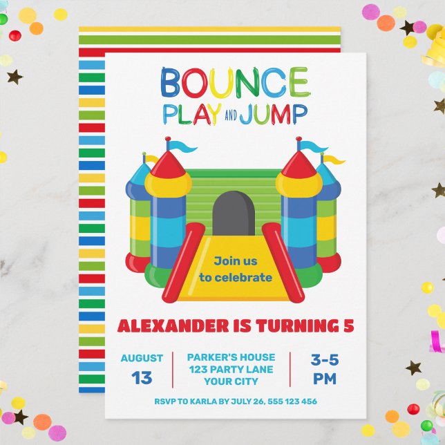 BLUE BOUNCE PLAY AND JUMP INVITATION (Creator Uploaded)