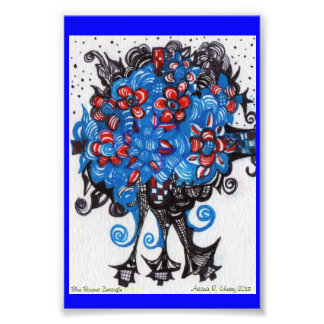 Blue Bouquet Photo Print