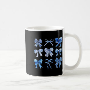 Blue Bow And Ribbon Cute Graphic For Women Coffee Mug