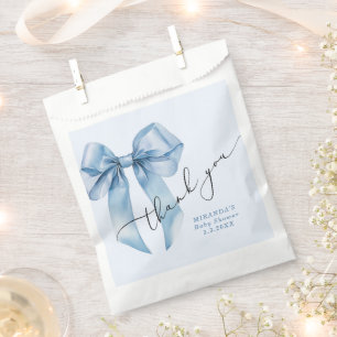 Blue Bow Baby boy Shower Thank you Favour Bag