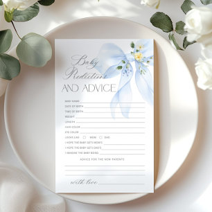 Blue Bow Baby Predictions and Advice card