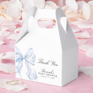Blue Bow Baby Shower Coquette Bow Theme Favour Box