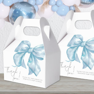 Blue Bow Boy Baby Shower Favour Box