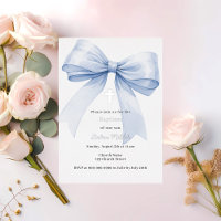 Blue bow boy Baptism silver