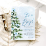 Blue Bow Boy Christmas Tree Oh Baby Baby Shower  Invitation<br><div class="desc">Invite your guests to a festive celebration with this charming Blue Bow Boy Christmas Tree Oh Baby Baby Shower Invitation. Featuring a sweet blue bow and a beautifully adorned Christmas tree, this design is perfect for a boy's winter baby shower. The playful "Oh Baby" greeting adds a touch of warmth...</div>