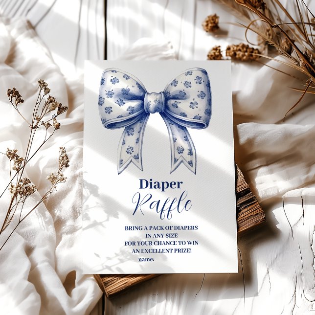 Blue Bow Boy  Raffle Diapper Enclosure Card (Creator Uploaded)