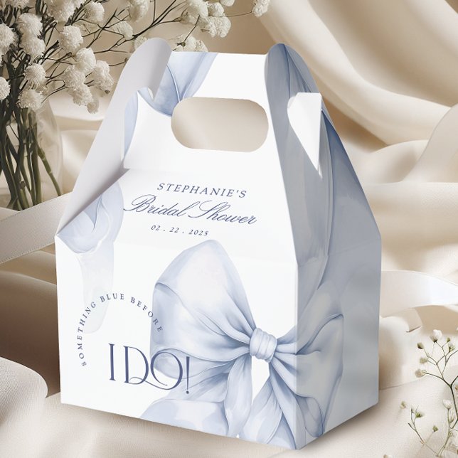 Blue Bow Bridal Shower Favour Box (Creator Uploaded)