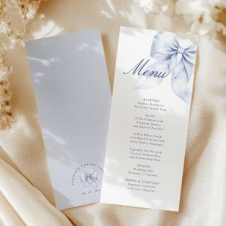 Blue Bow Bridal Shower Menu