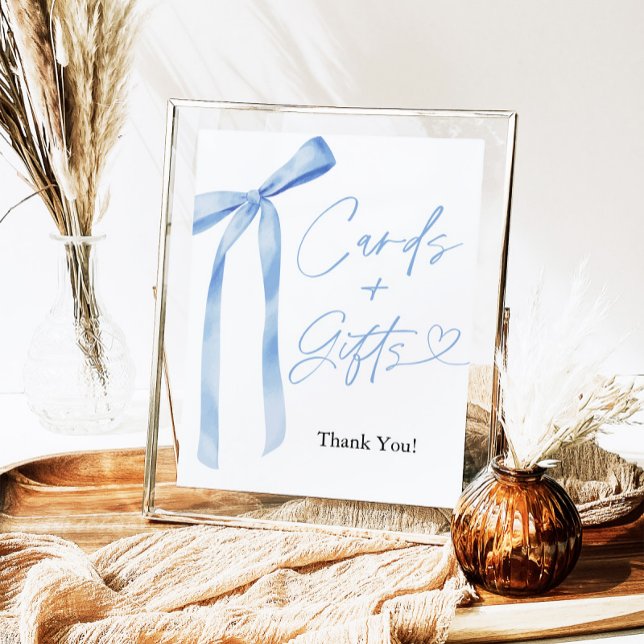 Blue Bow Cards and GIfts Sign (Creator Uploaded)