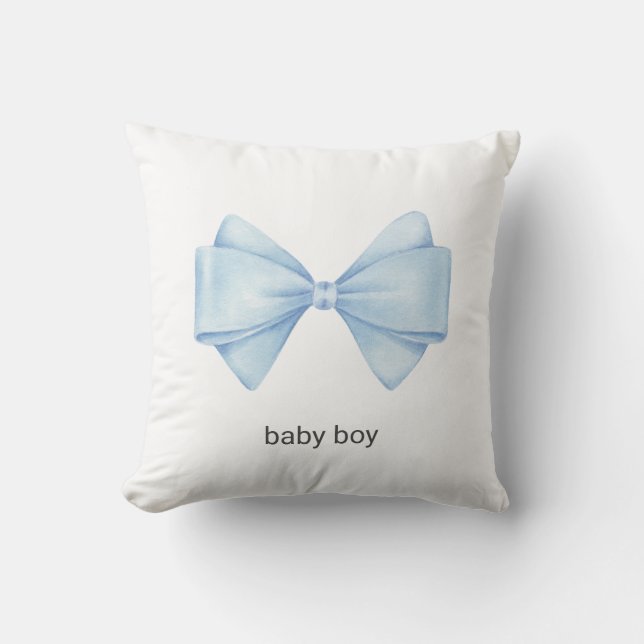 Blue Bow Cushion (Front)