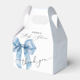 Blue Bow Elegant Baby Shower Favour Box