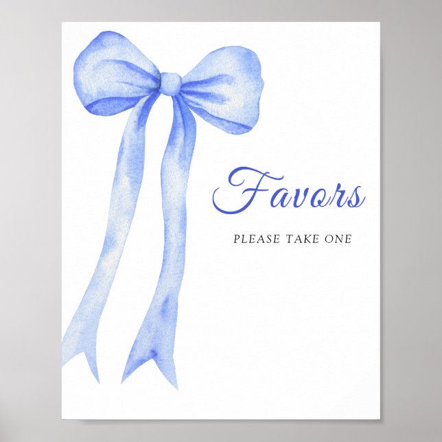 Blue bow - Favours Poster (Front)
