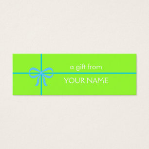 BLUE BOW GIFT TAG