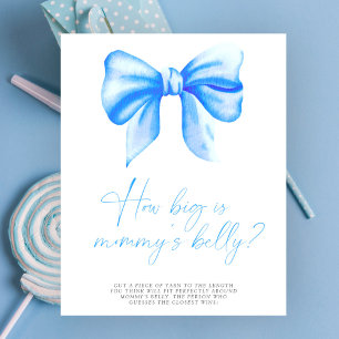 Blue bow - how big is mummy's belly game  poster