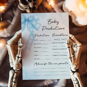 Blue Bow Little Boo Baby Predictions Game