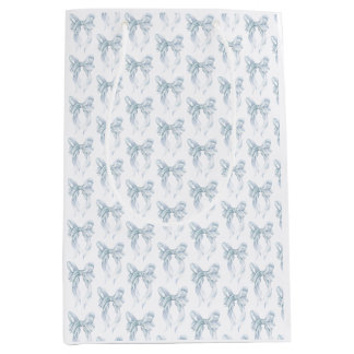 Blue Bow Medium Gift Bag