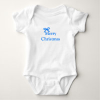 Blue bow merry Christmas family gifts simple moder