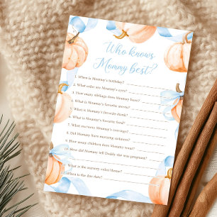 Blue Bow Pumpkin Who Knows Mummy Best Game