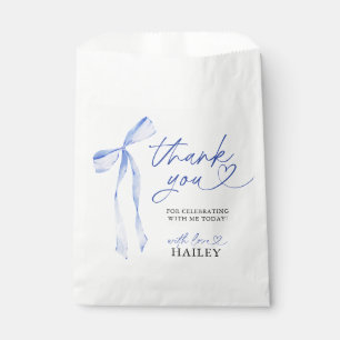 Blue Bow She's Tying The Knot Bridal Shower Favour Bag